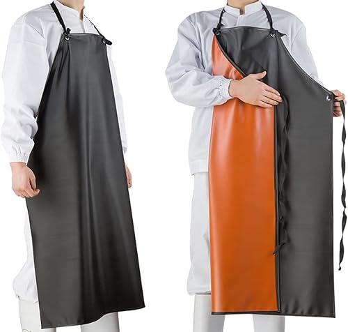 Miniatura 7 de Delantal de vinilo resistente a productos químicos, delantales de PVC unisex de talla grande para lavavajillas, peluquería de perros, jardinería,