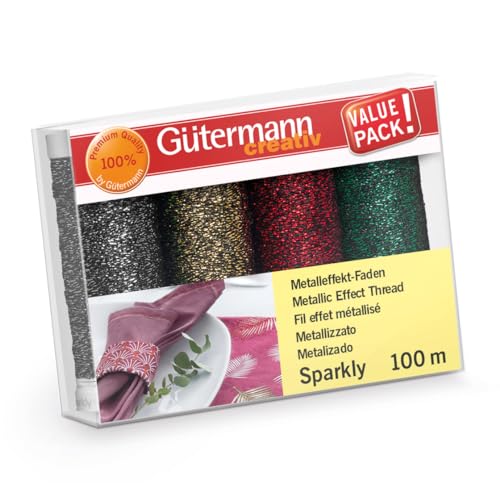 Gütermann Sewing Thread Set Sparkly 4x100m 1pc miniatura 1