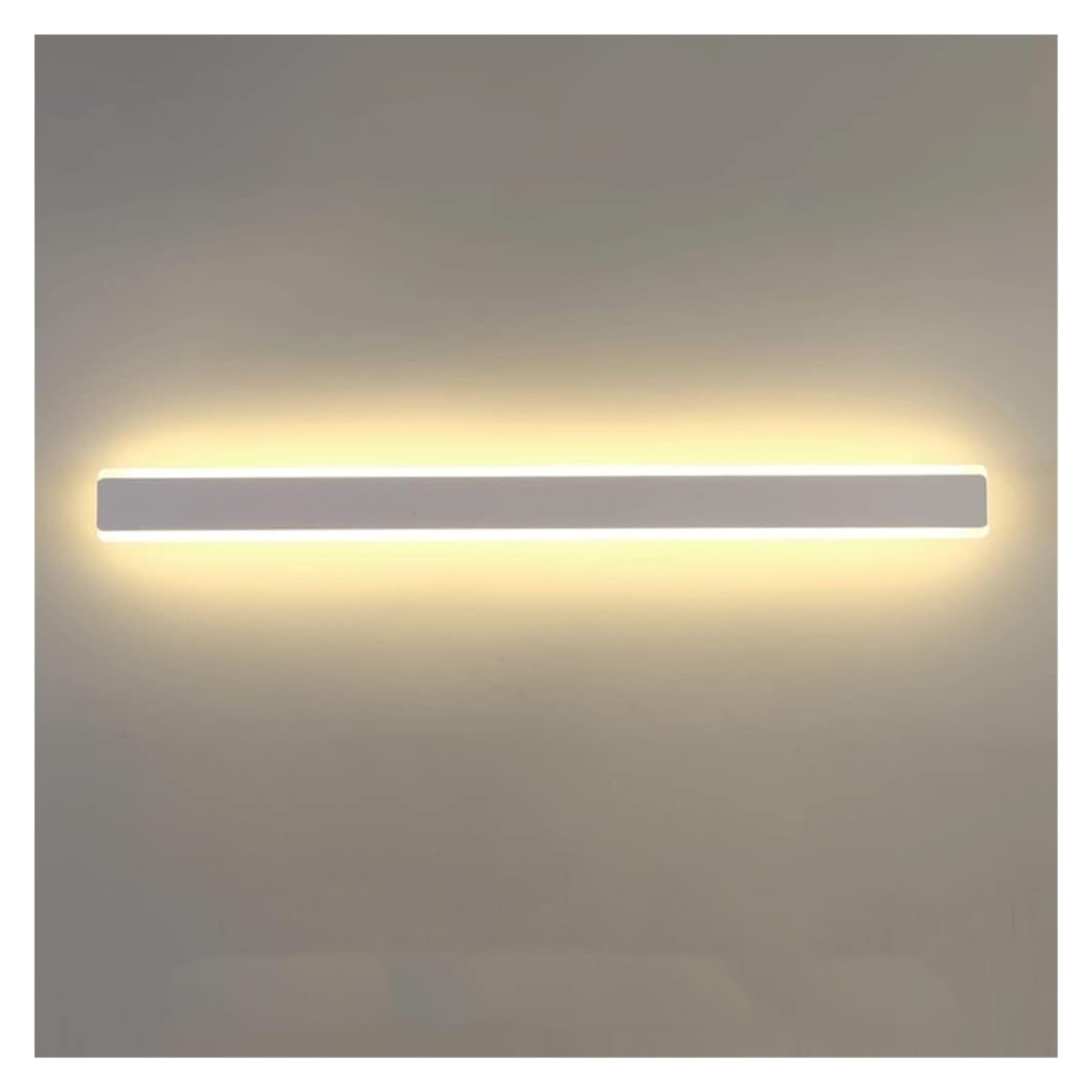 VDOQTLJT Simple Long Wall Light White Metal Linear Acrylic Lampshade Lamp Modern LED Indoor Sconce Lamps sconces(Tricolor Light,80CM)