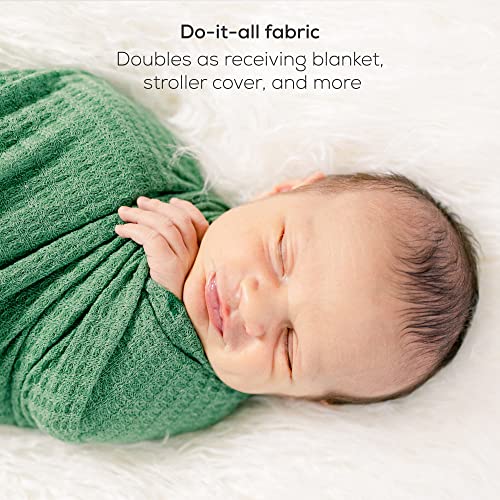 Image of First Landings Newborn Photography Wraps - Gender Neutral Baby Essentials - Soft Knit Receiving Blankets - Newborn Photo Props - Green, 16 inch x 64 inch (3-Pack)