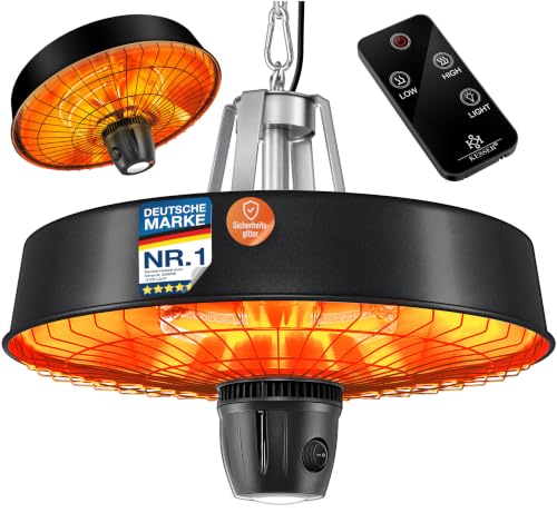 KESSER® Deckenheizstrahler Heizpilz Infrarot-Heizstrahler 2500W...
