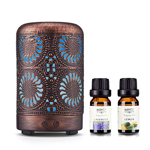 Essential Oil Diffuser with Oils, Ultrasonic Aromatherapy Oil Diffuser Humidifier with Lavender&Lemon Oils