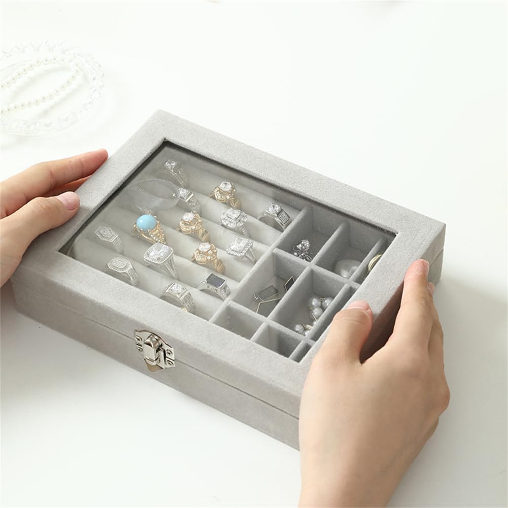 Amazon｜アクセサリーボックス ベルベット調 ジュエリーボックス