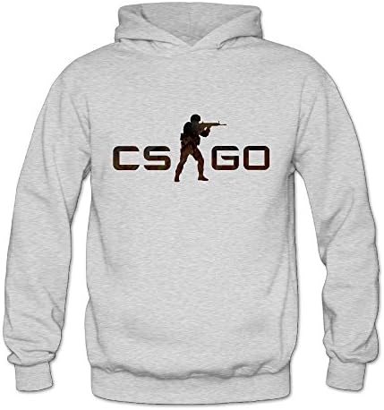 ITMEIAL Women's Counter Strike Game Logo Hoodie Ash S