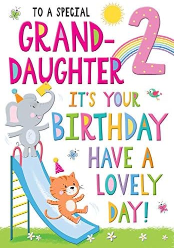 Juvenile Birthday Card Age 5 Granddaughter - 9 X 6 Inches - View #7