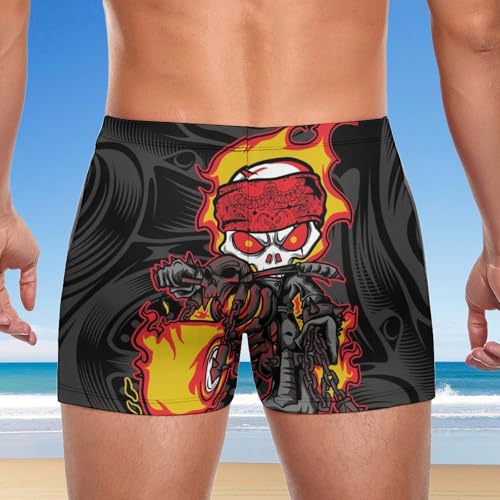 Maillot de bain homme tête de mort avec cordon de serrage réglable