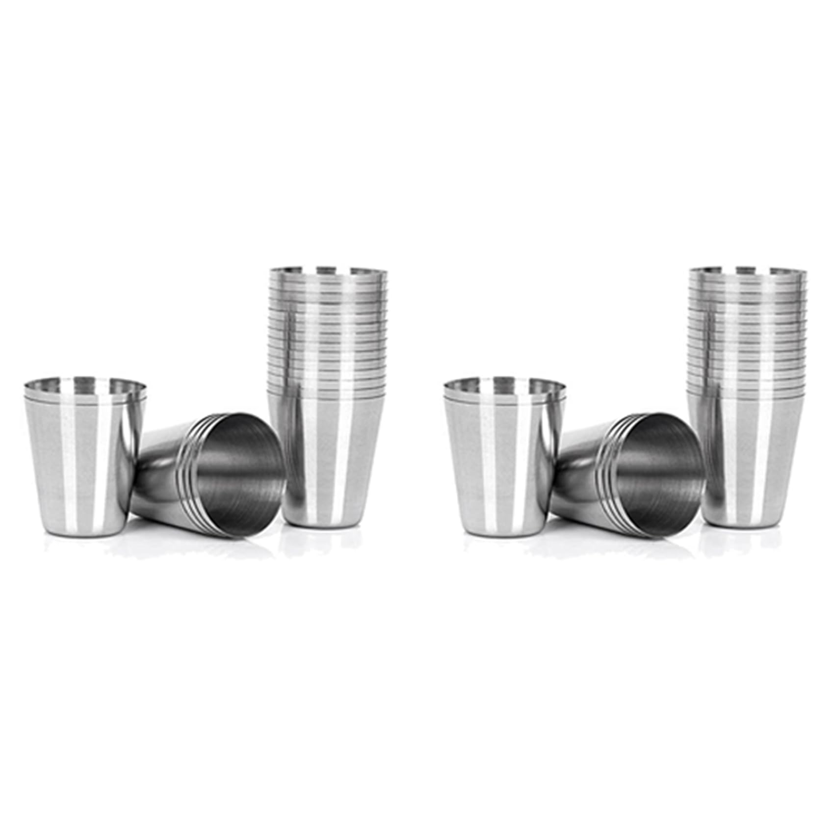 Hndhbfgrt 30 Pcs Stainless Steel Shot Glasses Drinking Vessel,30Ml(1Oz) Camping Travel Coffee Tea Cup,for Whiskey Tequila Liquor