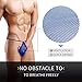 JEERLEEP Men's Mesh See Through Thongs G-String T-Back Bikini Underwear(Deepblue,XL)