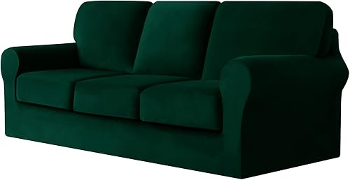 UNBBRRL Fundas de sofá de 7 piezas para sofá, funda de repuesto para sofá Ektorp de 3 asientos con 1 funda principal, 3 fundas de cojín de asiento,