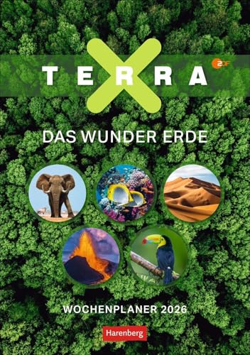 Terra X - Das Wunder Erde Wochenplaner 2026: 53 Blatt mit spannenden Naturphänomenen und atemberaubender Landschaftsfotografie. Geheimnisvolle Natur im praktischen Wandplaner (Wochenplaner Harenberg)