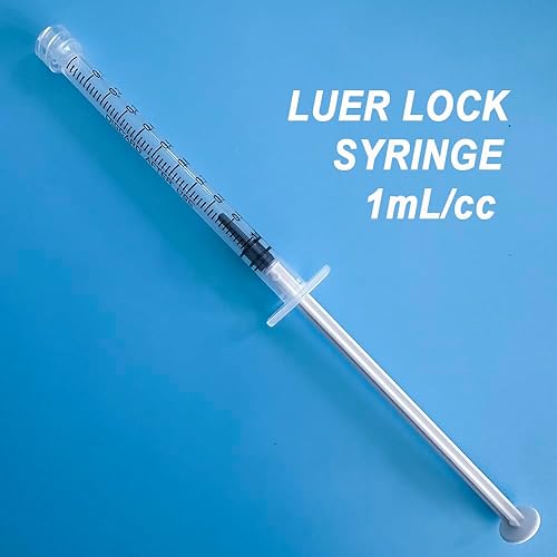 Miniatura 10 de Paquete de 100 jeringas Luer Lock con tapa, jeringa de 3 cc sin aguja, envuelta esterilizada individual