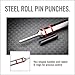 Real Avid Roll Pin Punch Set & Hammer + Non-Slip Magnetic Bench Block | 10 Nickel-Plated Steel Roll Pin Punches, 4 Interchangeable Hammer Heads - Brass, Steel, Ruber, Nylon & Non-Marring Bench Block