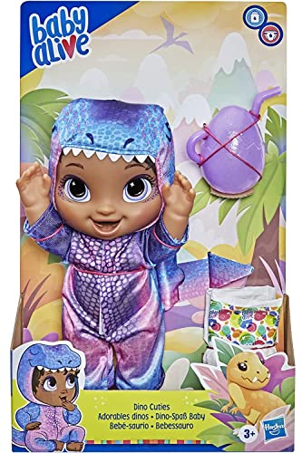 Muñeca Baby Alive Dino Cuties Tyrannosaurus con accesorios miniatura 4