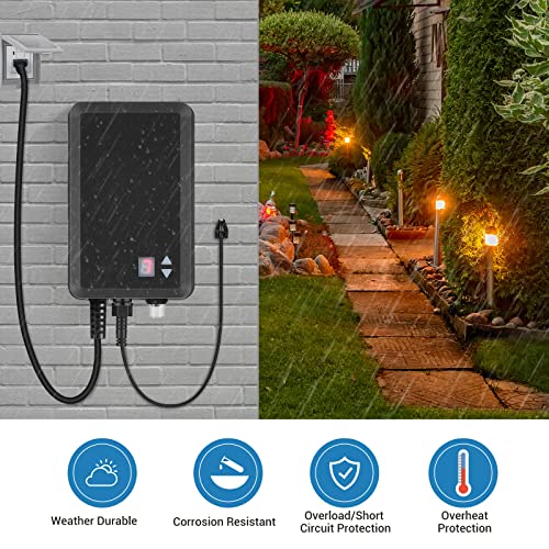 Dewenwils 100W Low Voltage Transformer With Timer And Photocell Sensor, 120V Ac To 12V Ac, Outdoor Weatherproof, Transformer For Led Landscape Lighting, Spotlight, Pathway Light #TOP3