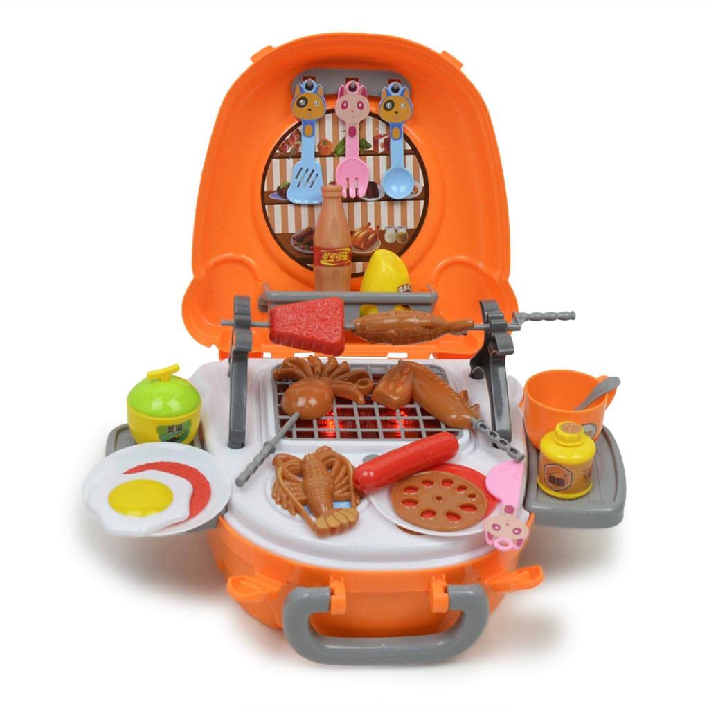 MERISHOPP® 40 Pieces of PVC BBQ Grill Game Pretend Play Toy Playset with Sound and Light, Kids Early Developmental Toy Birthday Gift|Toys & Hobbies | Preschool Toys & Pretend Play |1 X BBQ Grill Set (B0D9QRX8RY) Amazon Price History, Amazon Price Tracker