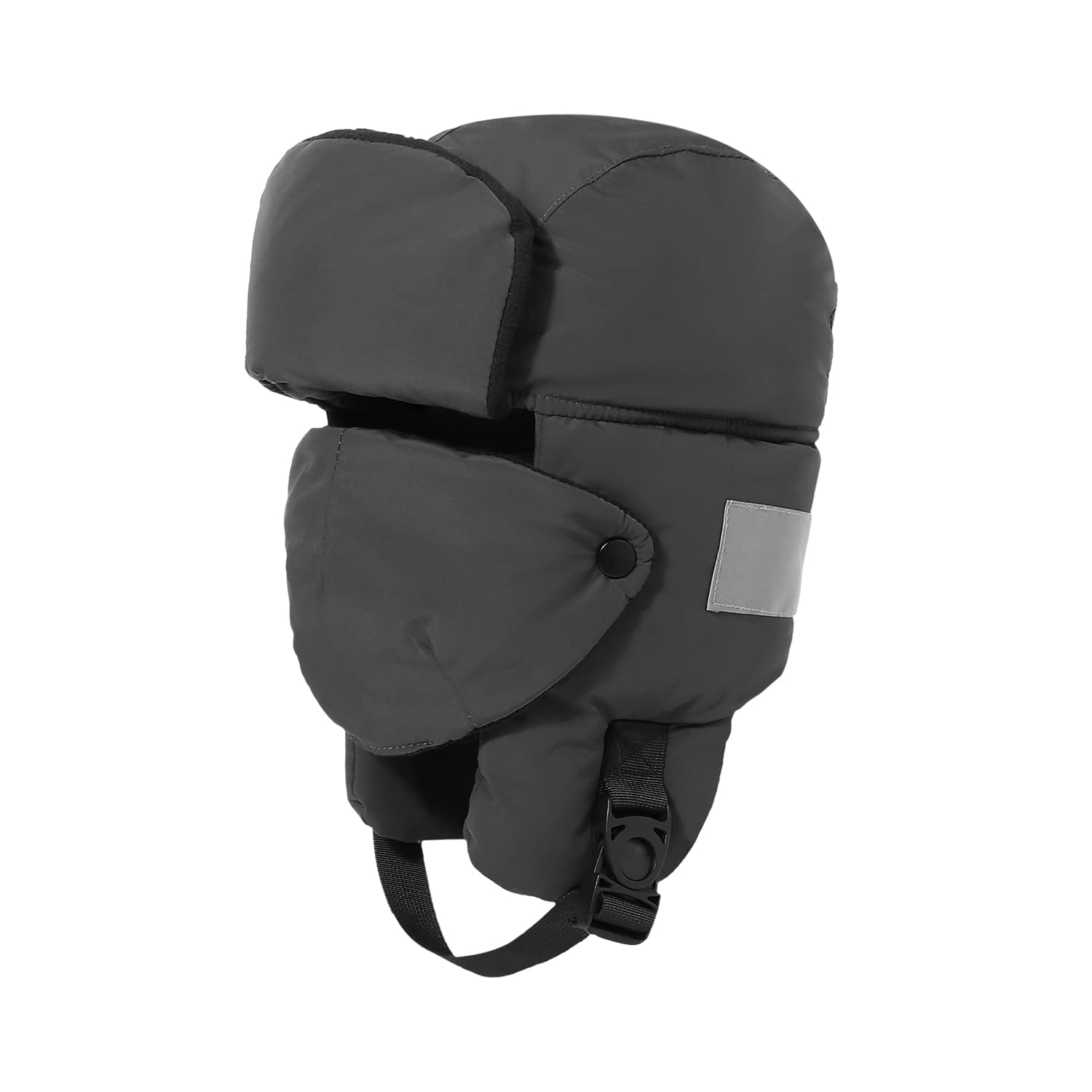 BCJMKDX winter hat, Waterproof Winter Trapper Hat Warm Thermal Bomber Hats with Removable Mask Windproof Aviator(WBP2Gray)