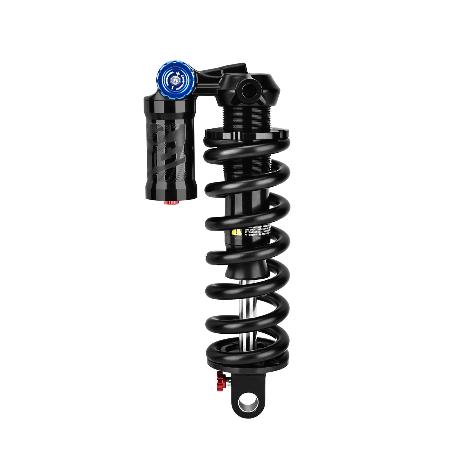 Generic Regulowany Tylny Amortyzator Roweru Górskiego 550LBS Sprężyna śrubowa do Wyścigów Zjazdowych, Lekki Korpus ze Stopu Aluminium (Tuleja 205MM 550LB 54x24)