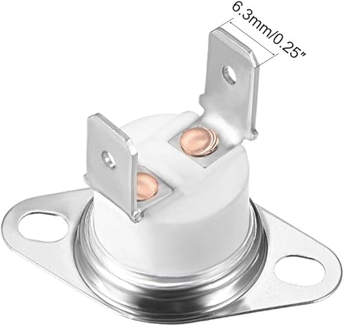 Miniatura 3 de uxcell KSD301 Termostato 482.0 F482F 10A Normalmente Cerrado N.C Ajuste Snap Disc Interruptor de temperatura para microondas, horno, cafetera 5