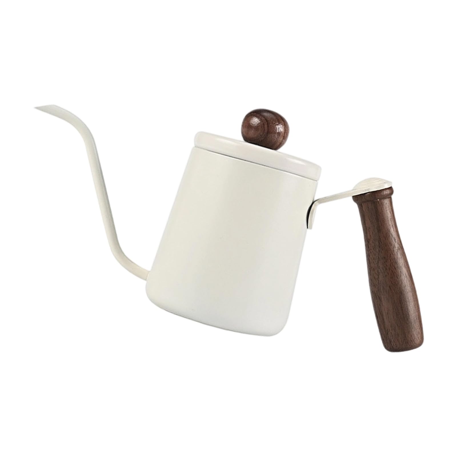 TQUXNGA Shaped Stainless Steel Coffee Maker with Wood Handle 350ml Perfect for Slow Pour Rustless Coffee Coffeepot