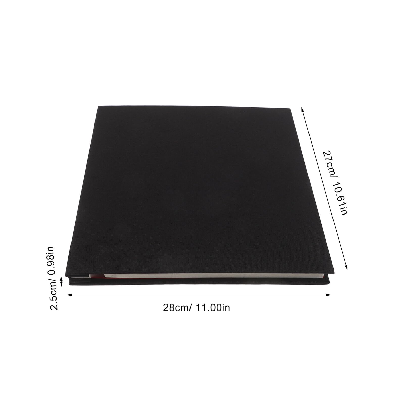 Álbum de Fotos Autoadhesivo 40 Páginas 16 Pulgadas con Cubierta de Lino Negra y Hojas para Scrapbooking DIY Familiar Bodas Viajes