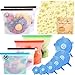 15 Pack Beeswax Wrap & Silicone Food Storage Bag & Silicone Stretch Lids, Eco-Friendly Reusable Food Wraps and Covers, Airtight Seal Food Preservation Bags for Vegetable, Fruit, Snack, Lunch.