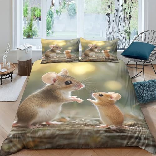 Housse de couette 3D souris hypoallergénique et durable - 4