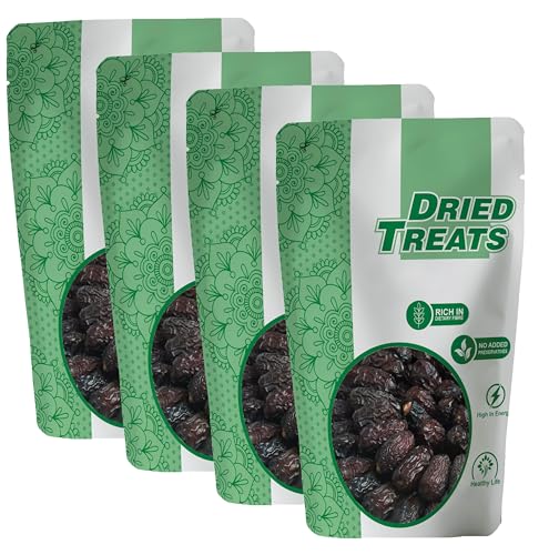 Image of Dried Treats Dried Fruits Nuts And Seeds (Lal Khajoor /Red Dates, 800g (4x200g))