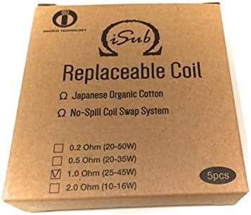 Isub 1.0 Ohm Coils for iSub, iSub G and iSub Apex Tanks (Pack of 5)
