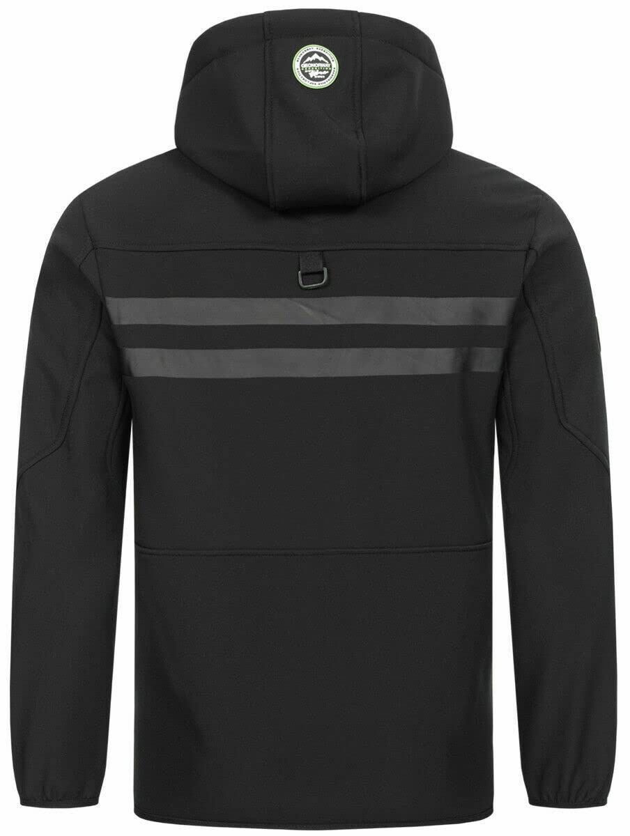 Geographical Norway ROYAUTE MEN - Chaqueta Softshell Impermeable Hombre - Capucha Transpirable Exterior - Chaqueta Cortavientos Invierno - Actividades Aire Libre ()