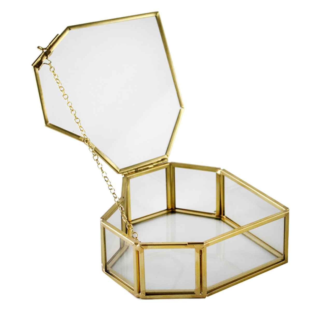 Boîte à bijoux verre cœur sur votre coiffeuse rétro