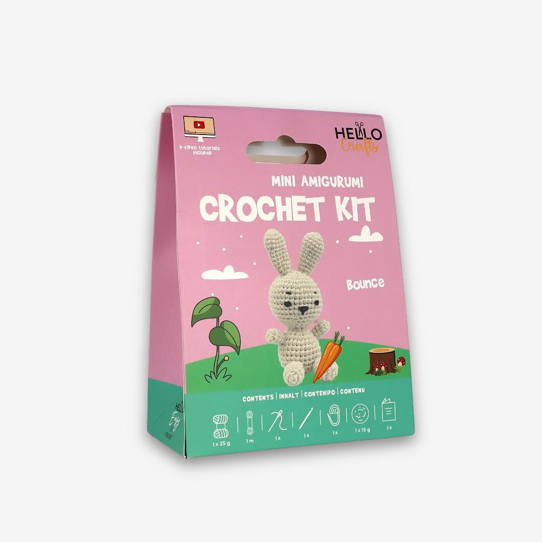 Knitty Critters - Mini Amigurumi - Bounce Bunny | DIY Crochet Kit