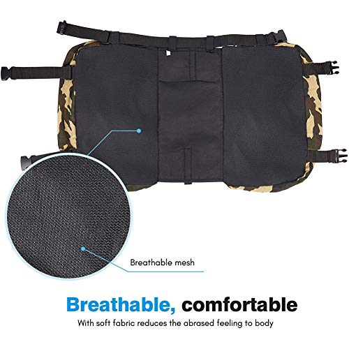 PJDDP Großer Hunderucksack,Hund Packtaschen Doppeltasche, Verstellbare wasserdichte Schultertasche Satteltasche Radtasche Hundegeschirr, Hound Travel Outdoor Hund Rucksack Für Mittelgroße Hunds,L