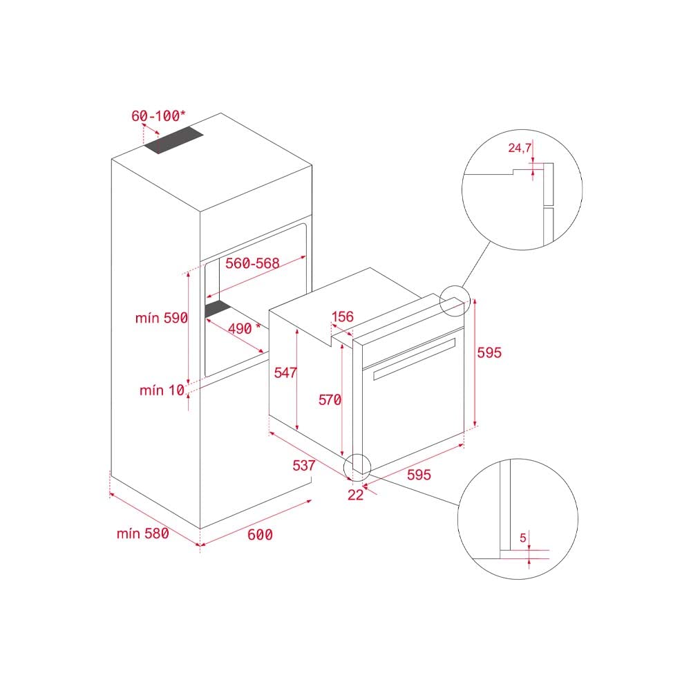 Teka - Horno Color Blanco - Modelo HBB 510 WH BLANCO