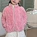 ropa de bebe niña,Kids Boys Girls Full Zip Fleece Jacket Sherpa Coat Fall Winter Outwear with Pockets(Pink, 4-5 Years)