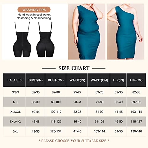 Popilush Shapewear For Women Seamless Firm Triple Control Faja Plus Size Thigh Slimmer Tummy Control Body Shaper Black #TOP5