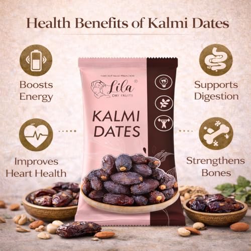Image of LILA DRY FRUITS Kalmi Dates (400gram) Value Pack | Fresh, Tasty And Healthy Khajur | 100% Natural kajoor | High In Dietry Fibre, Rich in Iron No Preservatives & Added Sugar Perfect for Gifting