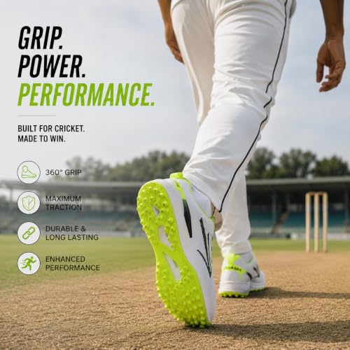 Image of PRO ASE SPORT PROASE NetMaster Cricket Shoes - Rubber Studs, Water-Resistant Upper, EVA Comfort Midsole