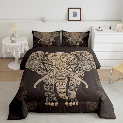 Image of Feelyou Ethnic Elephant Wild Comforter Set Full Size Girls Boys Kids