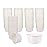 Belinlen 100 Count 6 OZ Disposable White Ice Cream Cups - Medium Hot and Cold To Go Paper Cups - Takeout Food Container