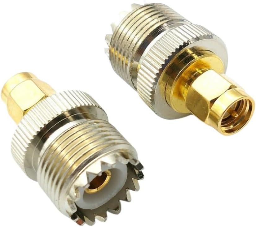 50PCS UHF SO-239 Female Jack to SMA Female/SMA Male RF Adapter Connector(UHF to SMA Male)