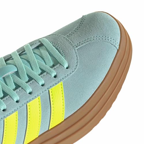 Image of adidas Womens Vl Court Bold Lace Up Sneakers Shoes Casual - Pink