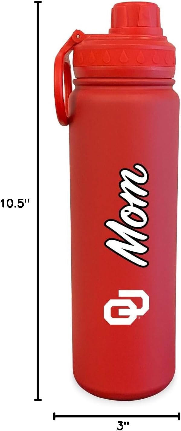 The Fanatic Group University of Oklahoma Mom 24 oz. Stainless Steel Bottle - Red