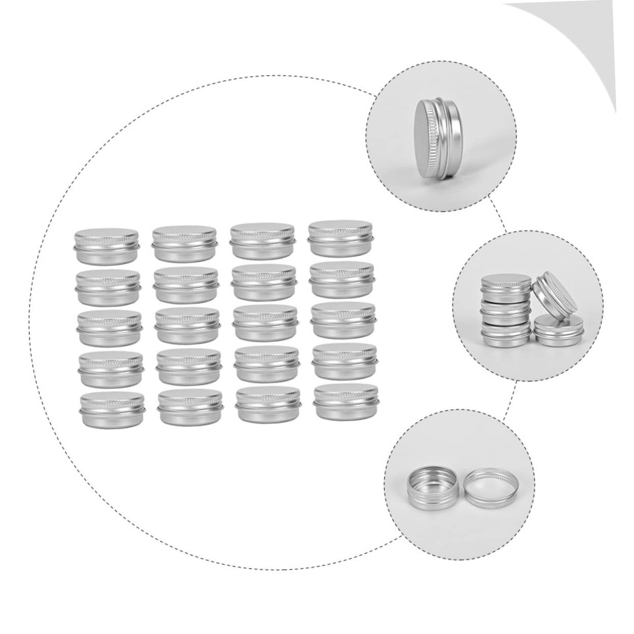 30 Aluminiumdosen Mit Schraubdeckel – 4 Größen (15–120 Ml), Für Cremes, Tee, Gewürze & DIY