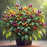 Pepper Masquerade Seeds – Annual Ornamental Hot Pepper (Capsicum annuum) | Multicolor Decorative Chili, Compact, Open-Pollinated