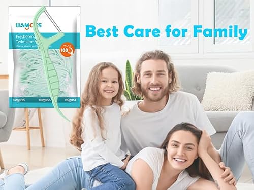 Twin Line Dental Floss Picks,300 Count Mint Flavor Dental Flossers,No Break No Shred Tooth Picks Sticks,Double Clean for Food Debris,Perfect Clean Teeth for Traveling and Outgoing(Mint,3Pack) - Thumbnail 7