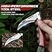 DRACHENADER N-1 Mushroom Knife with Brush Foraging Knife Hunting Harvesting Folding Mushroom Pocket Knife W/Liner Lock