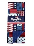 Nantucket H Patriotic American Flag Super Absorbant Drying Dish Mat 15