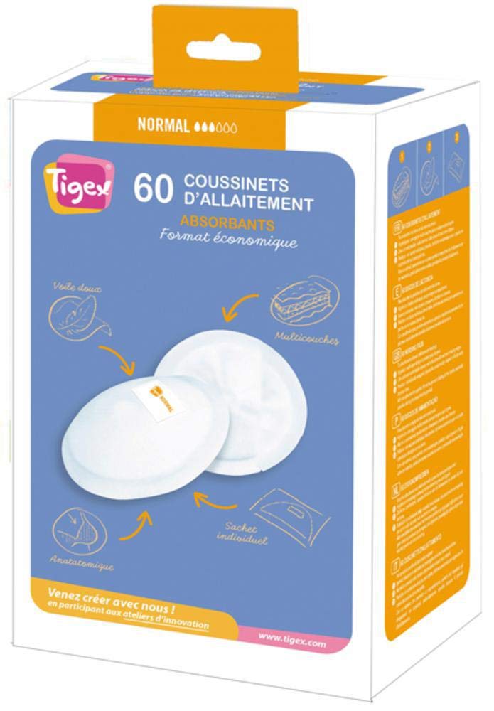 Tigex Coussinets d'allaitement Absorbants | Lot de 60