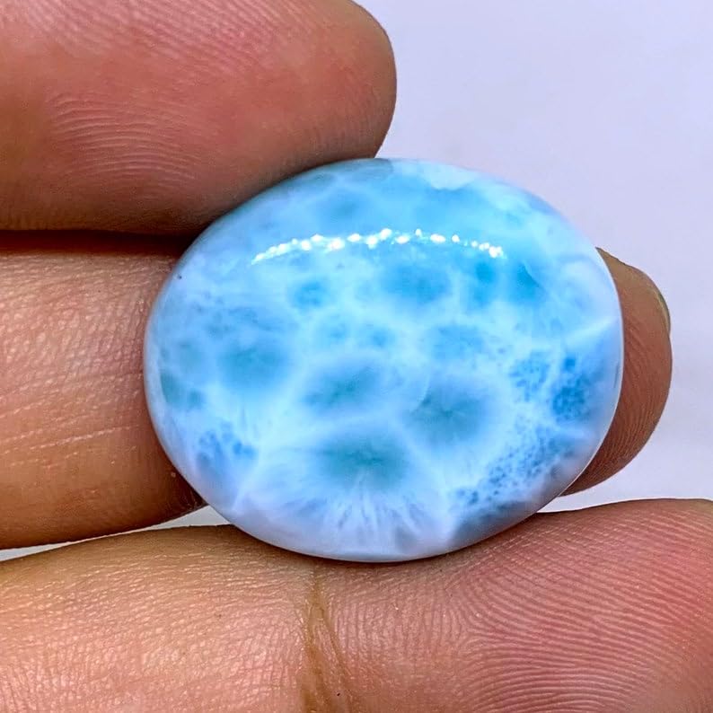 Larimar naturel GH_NAT_07131 cabochon ovale d'exception pour bague - 3