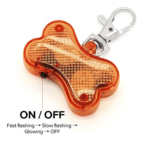 Higo Led Dog Tag - Glowing Dog Collar Light For Your Dogs Walking (2 Pack, Brown) #TOP2